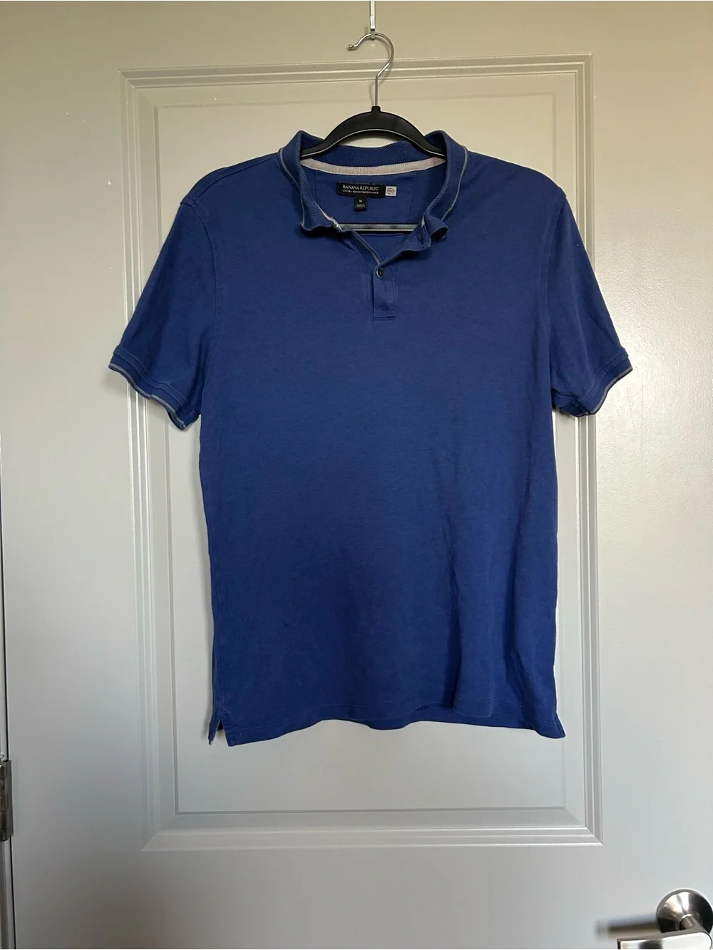 Banana Republic Luxury Touch Performance Men's Royal Blue Polo Shirt